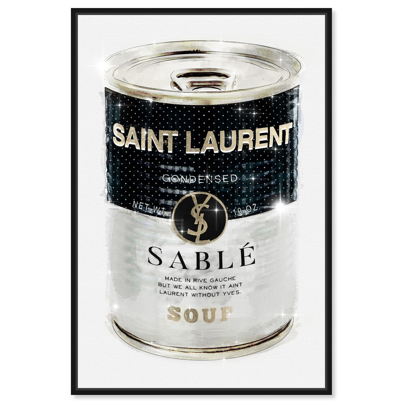 Front view of Rive Sable Soup Can Silver featuring fashion and glam and cans art.