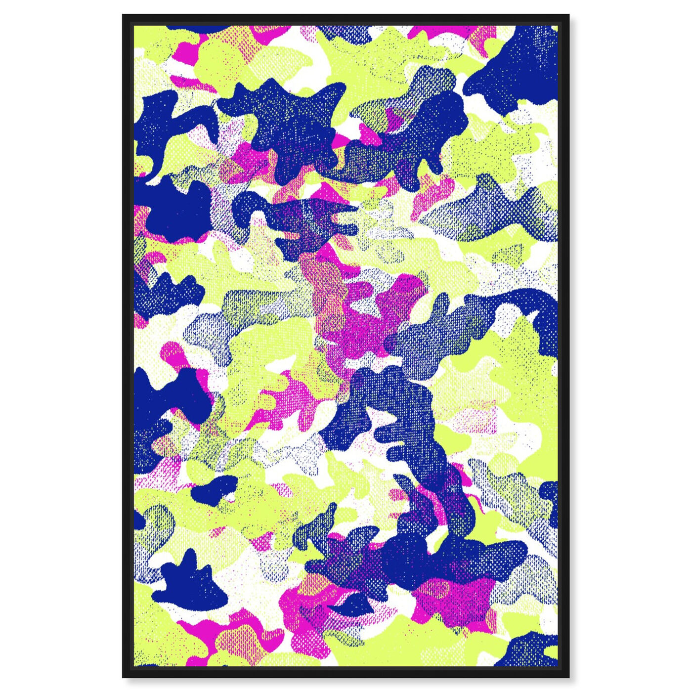 Front view of Camo TWO featuring abstract and paint art.