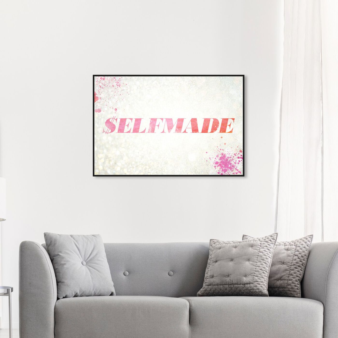 Hanging view of $elfmade Coral featuring typography and quotes and quotes and sayings art.