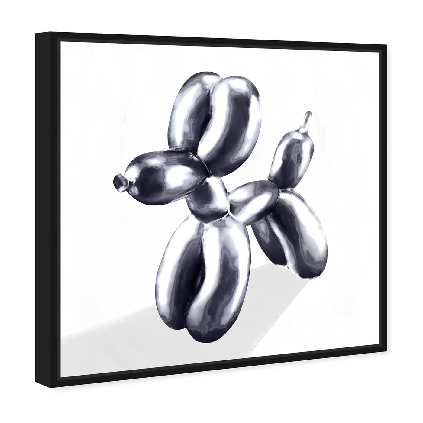Angled view of balloon dog featuring animals and dogs and puppies art.