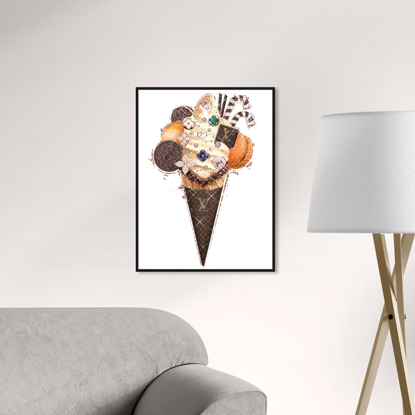 Hanging view of Vanilla Cocoa Gelato featuring food and cuisine and ice cream and milkshakes art.