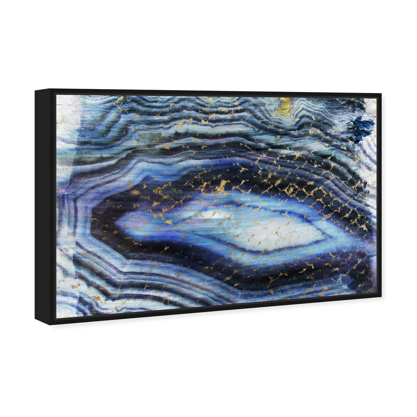 Angled view of Sea of Gold featuring abstract and crystals art.