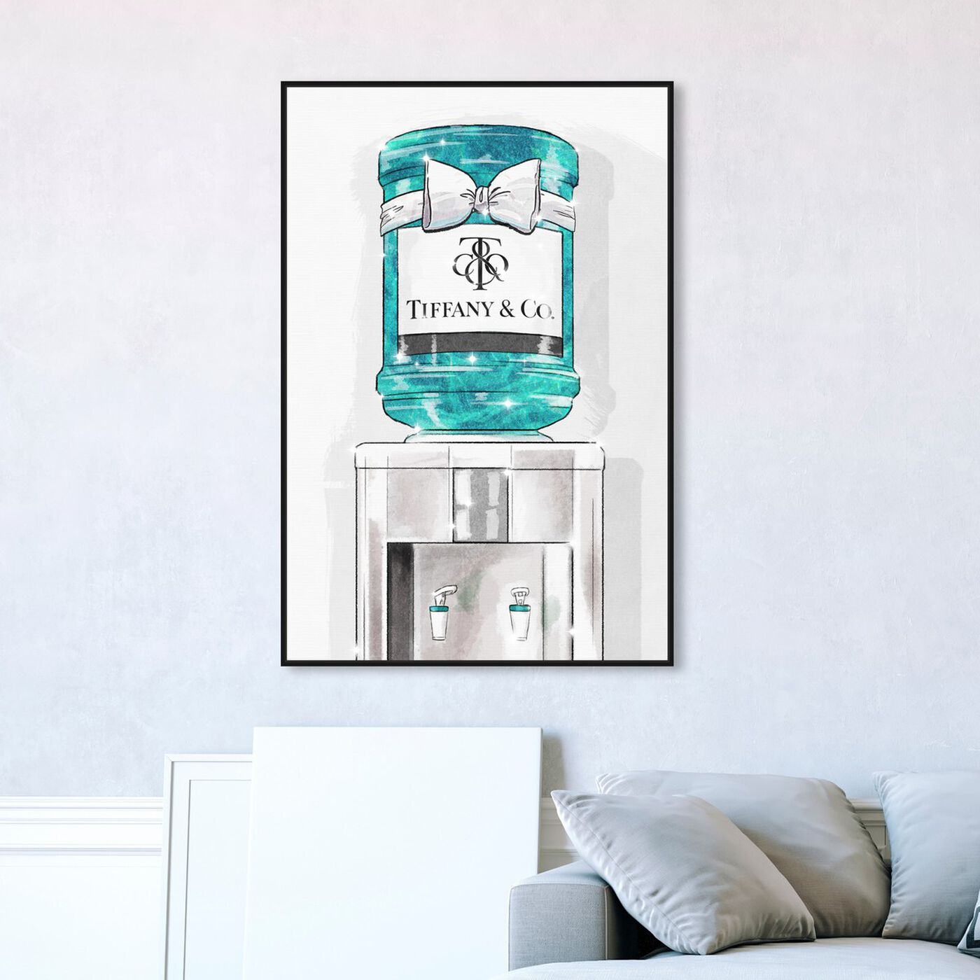 Hanging view of Jeweled Watercooler featuring fashion and glam and lifestyle art.
