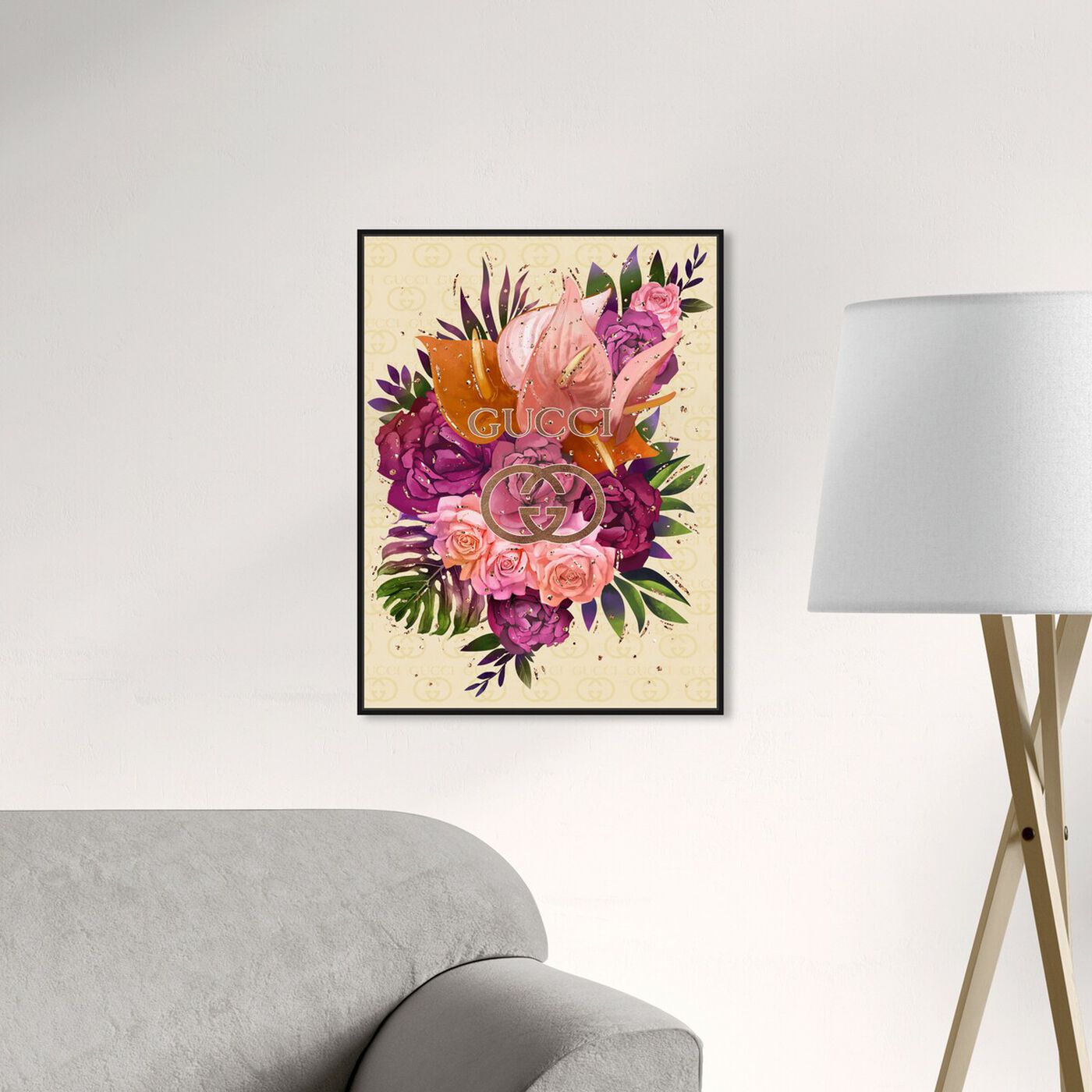 Hanging view of Firenze Floral featuring floral and botanical and florals art.