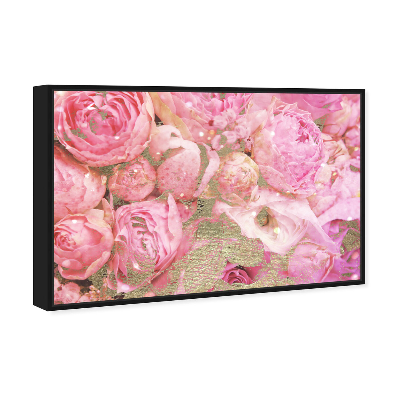 Angled view of Roses in Pink featuring floral and botanical and florals art.