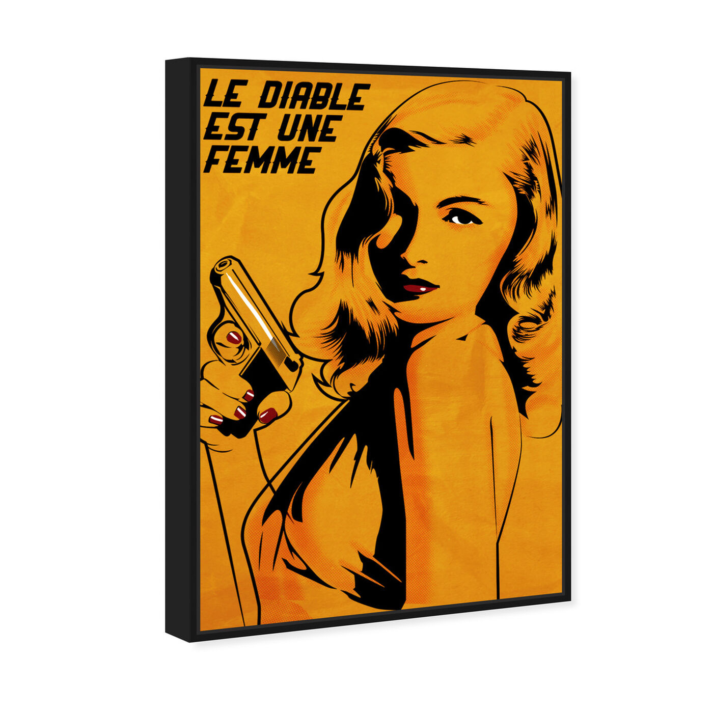 Angled view of Le Diable Est featuring people and portraits and portraits art.