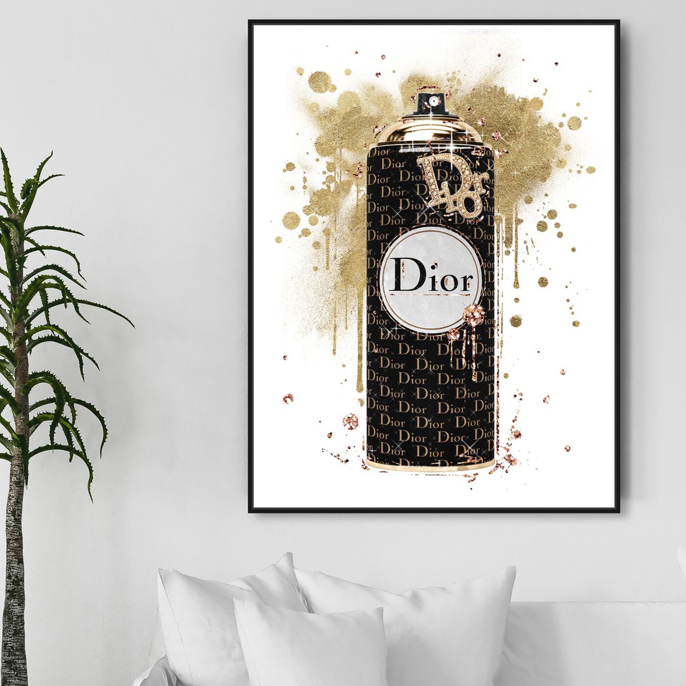 Hanging view of Fashion Spray Black Gold featuring fashion and glam and lifestyle art.