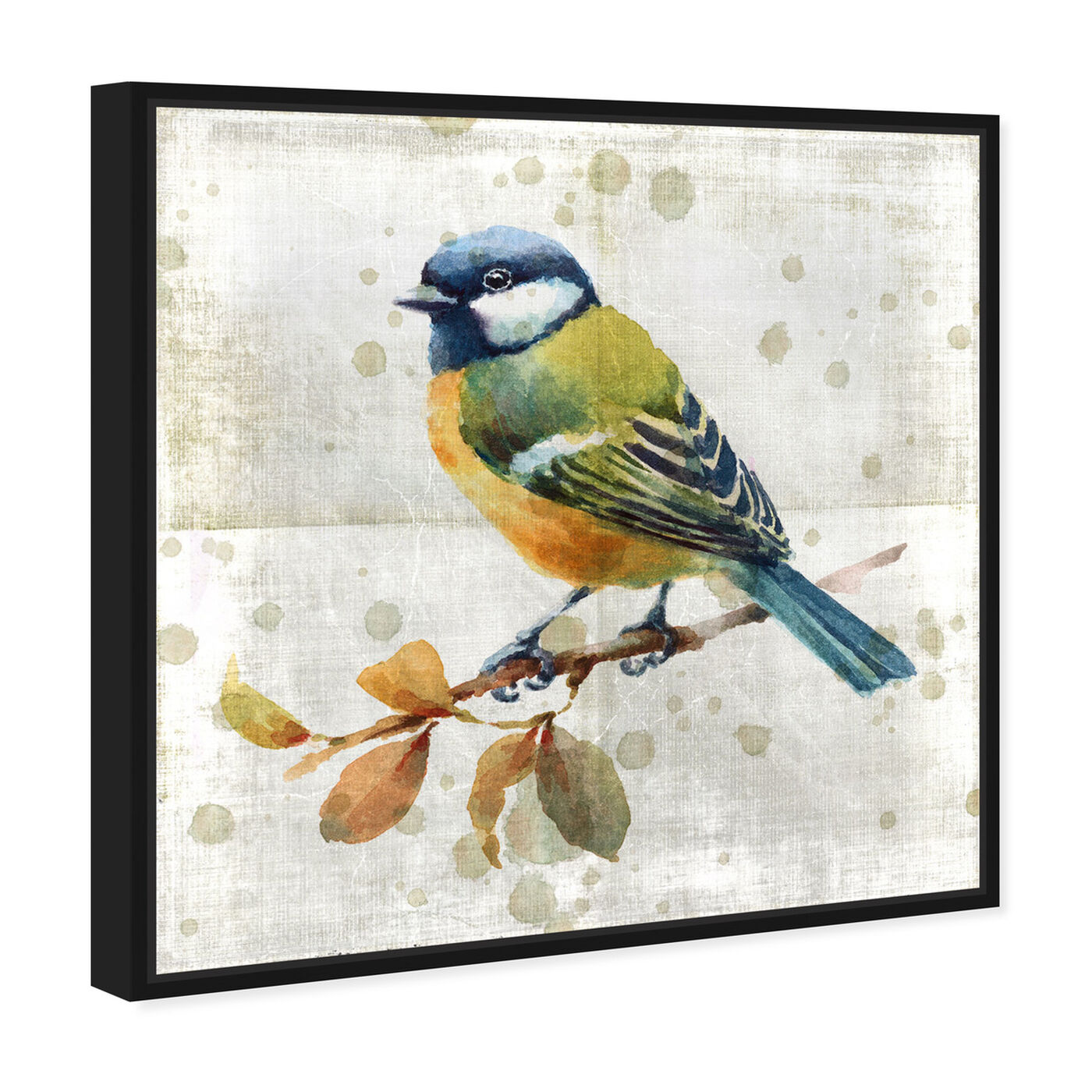 Angled view of Blue Bird featuring animals and birds art.