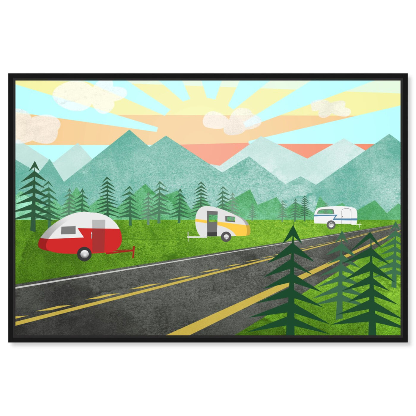 Front view of Campers In the Wild featuring entertainment and hobbies and camping art.