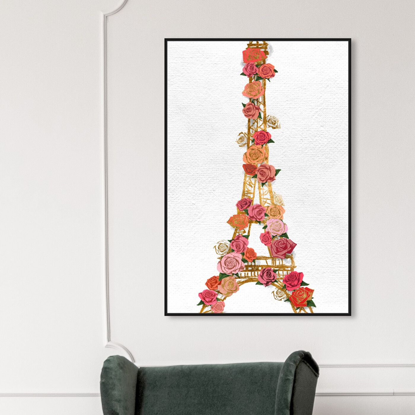 Hanging view of Gold Lattice featuring fashion and glam and travel essentials art.