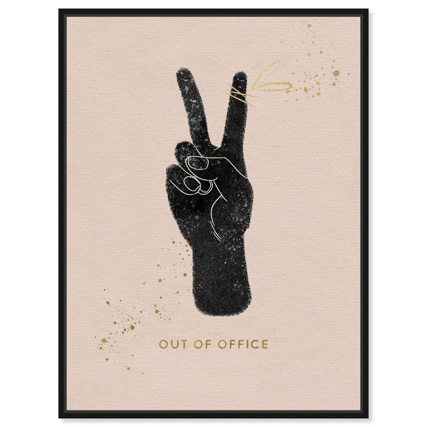 Front view of Out of Office featuring typography and quotes and funny quotes and sayings art.