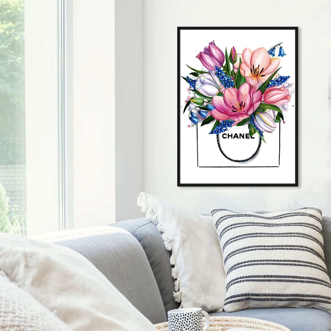 Hanging view of Doll Memories - Tulip Shopping featuring floral and botanical and florals art.