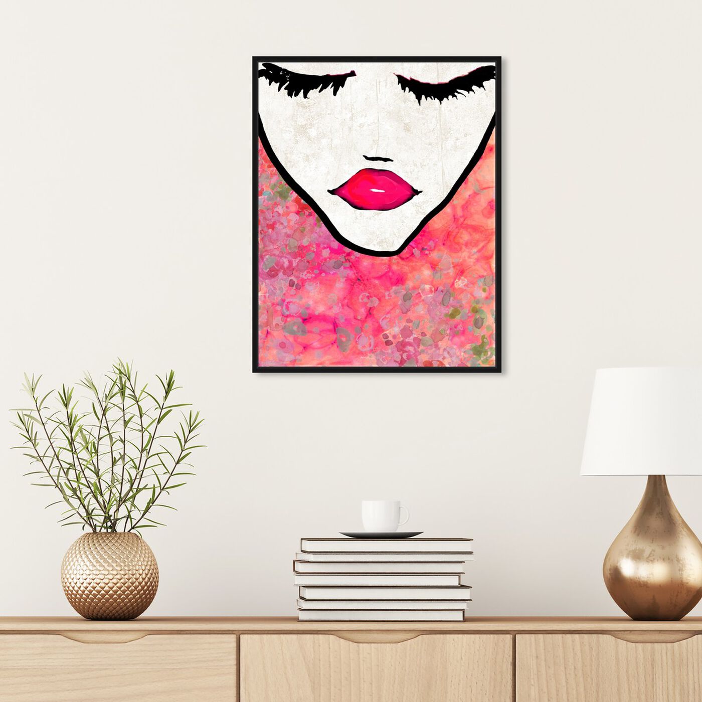 Hanging view of Flower Coveted featuring fashion and glam and portraits art.