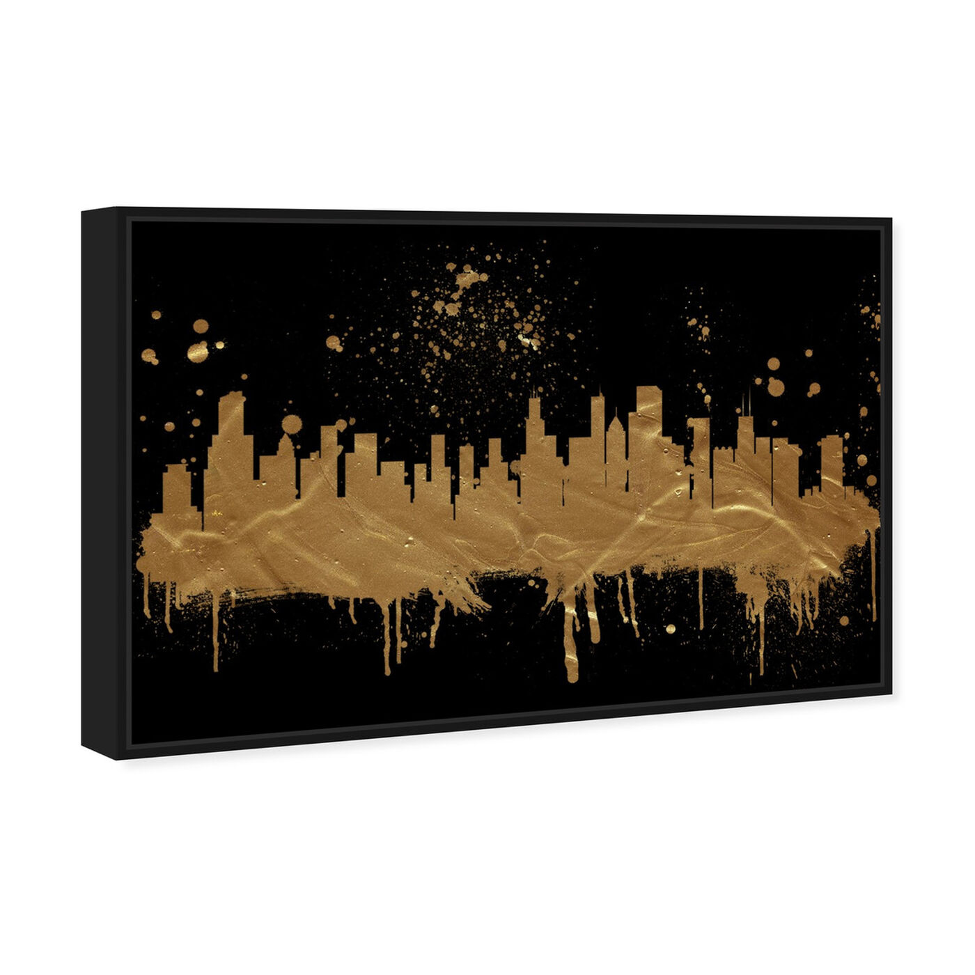 Angled view of Chicago Skyline Two featuring cities and skylines and united states cities art.
