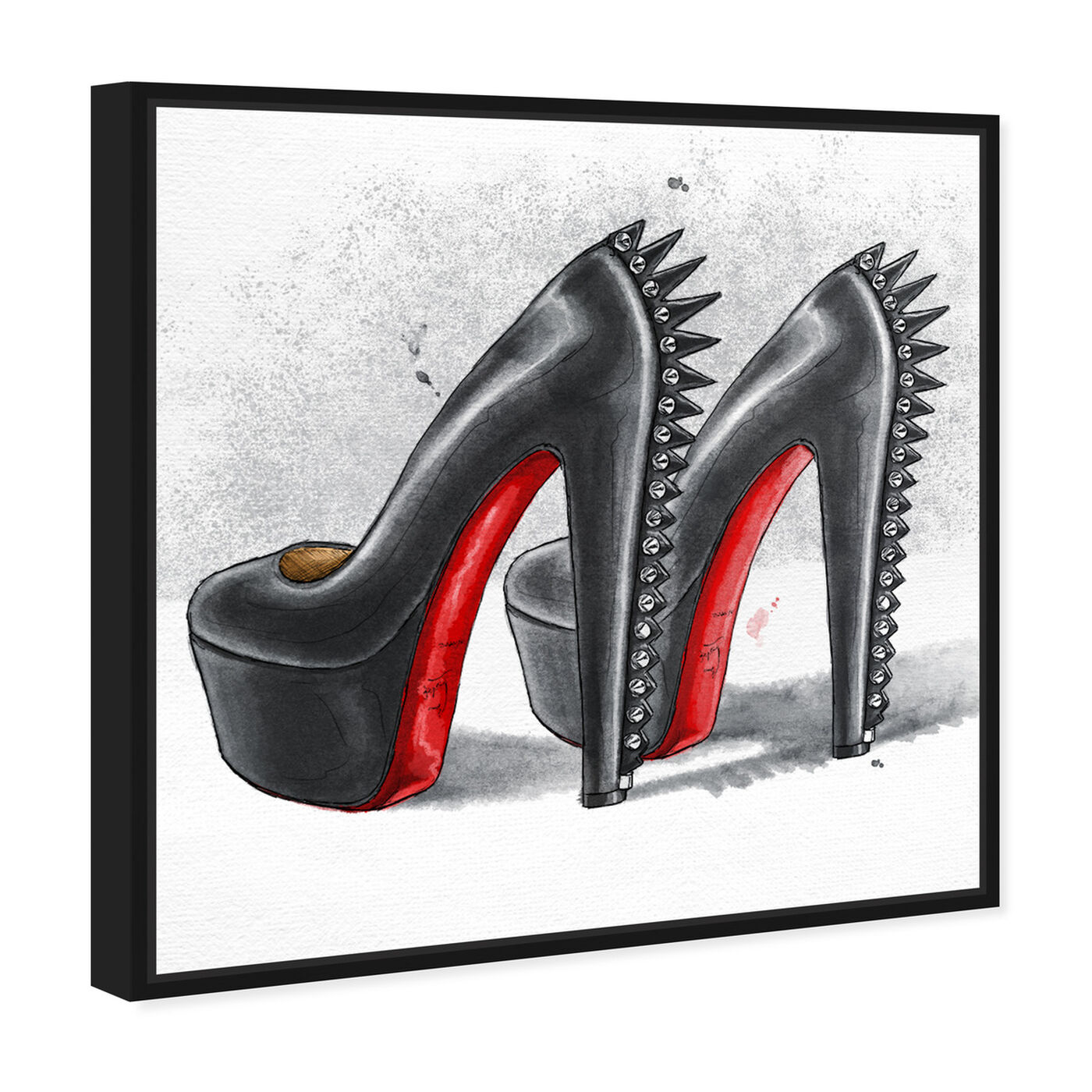 Angled view of Spikes featuring fashion and glam and shoes art.