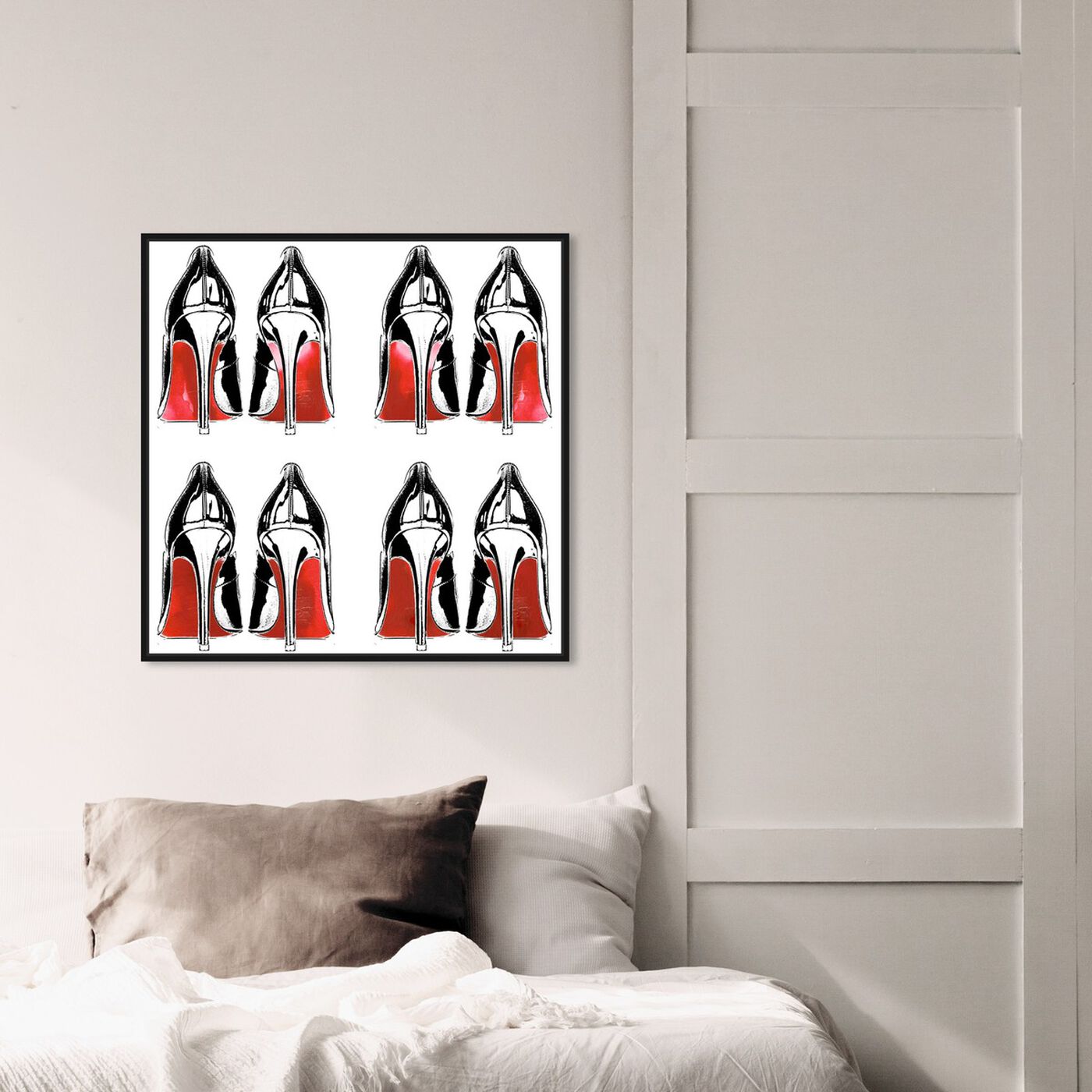 Hanging view of Stilettos II featuring fashion and glam and shoes art.