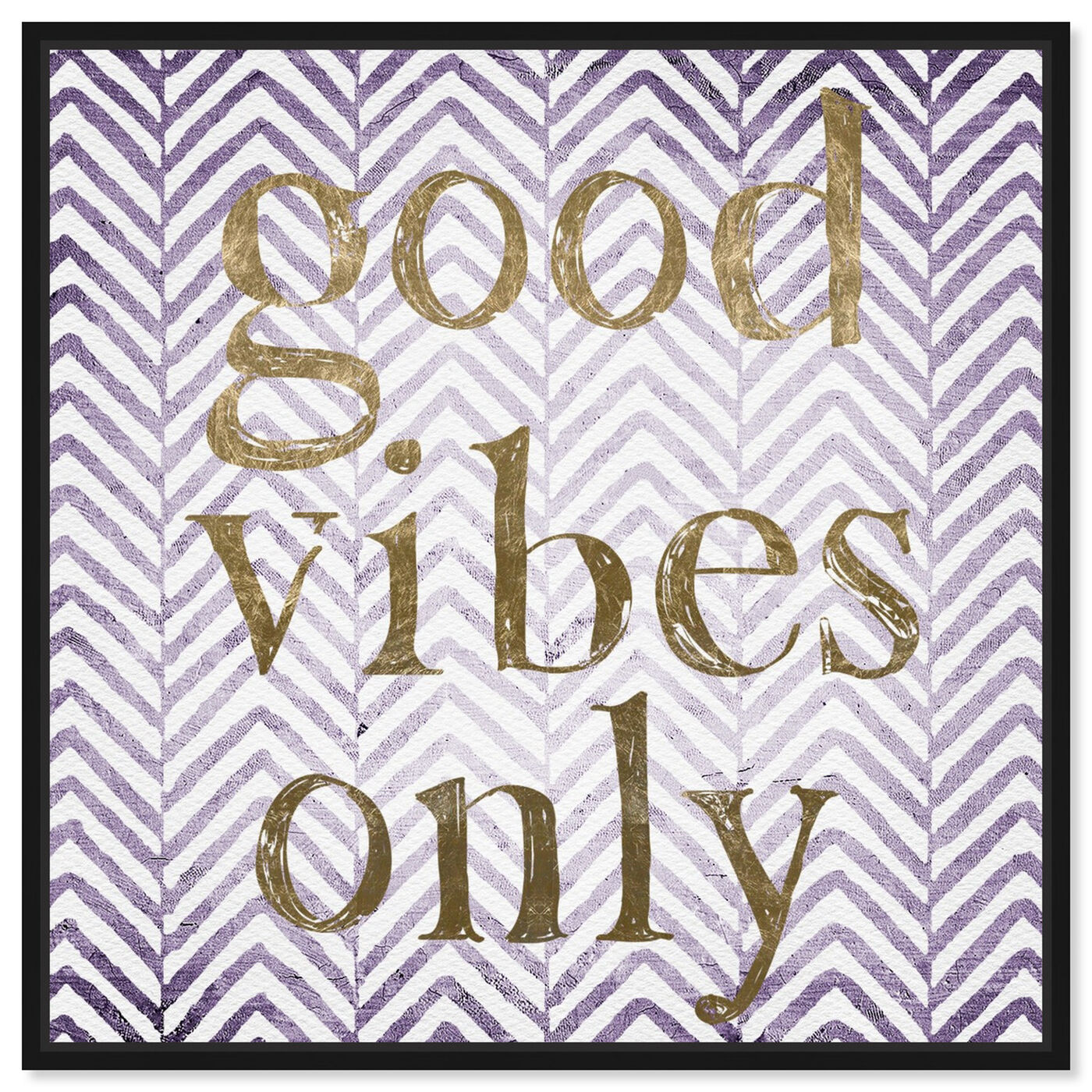 Front view of Good Vibes Only - Tan featuring typography and quotes and inspirational quotes and sayings art.