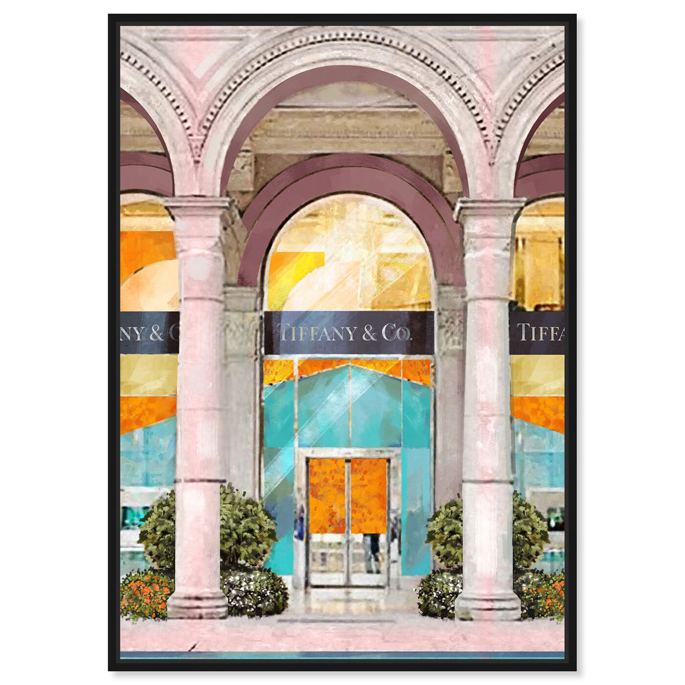 Front view of New York Diamonds Boutique featuring fashion and glam and road signs art.