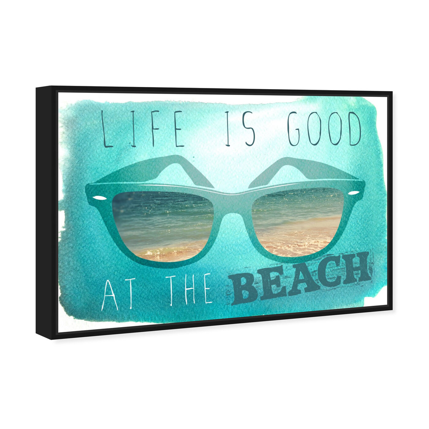 Angled view of At The Beach featuring typography and quotes and quotes and sayings art.