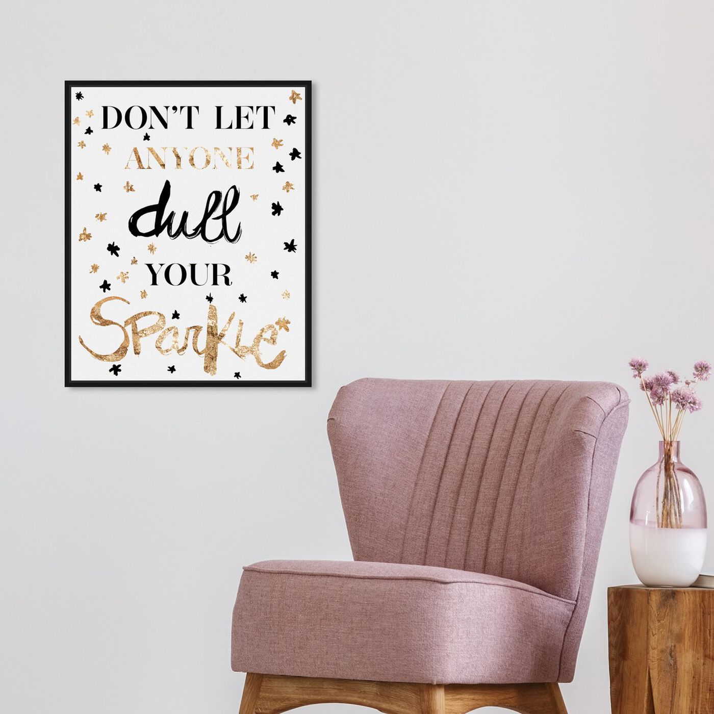 Hanging view of Always Shine featuring typography and quotes and beauty quotes and sayings art.