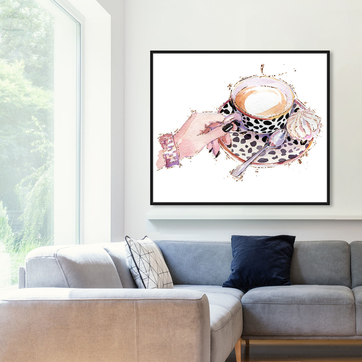Hanging view of Sweet Meringue and Coffee featuring drinks and spirits and coffee art.