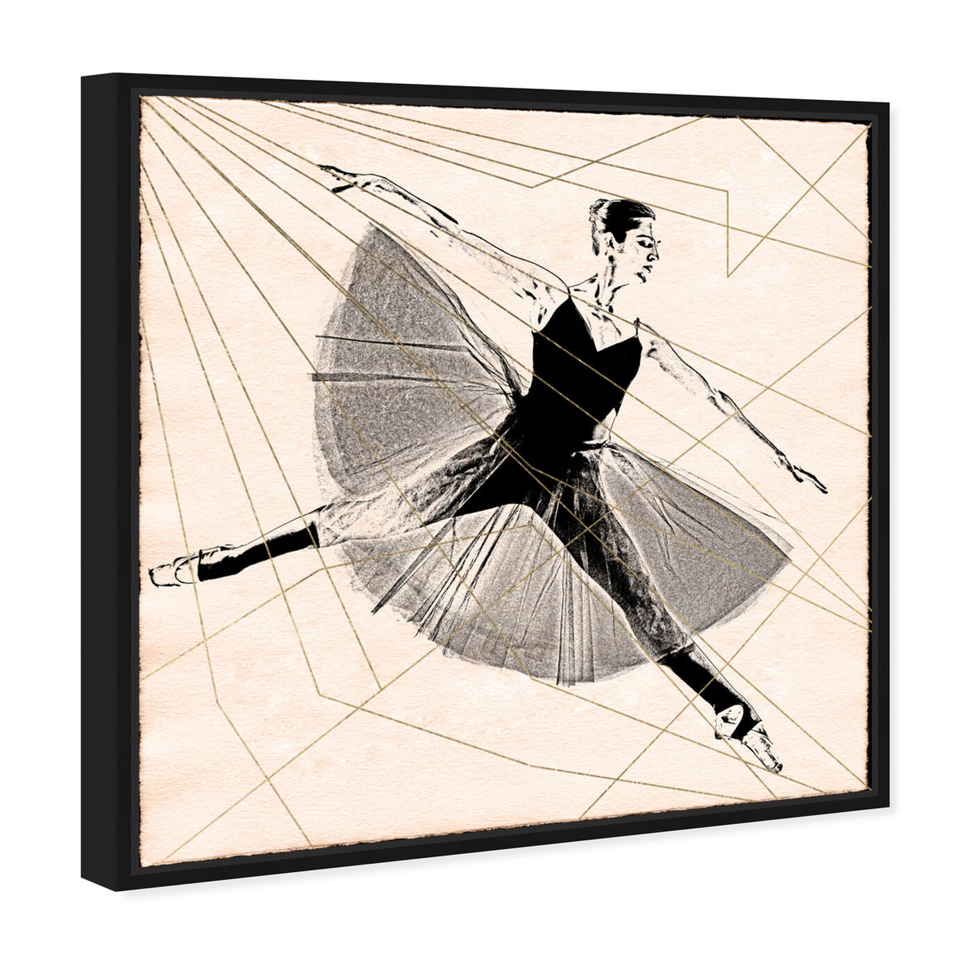 Angled view of Ballet I Print featuring sports and teams and ballet art.