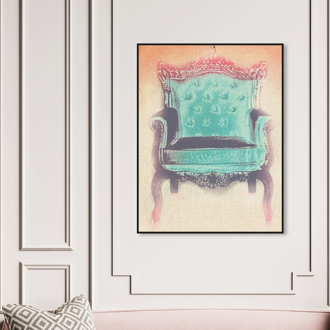 Hanging view of The Throne featuring fashion and glam and lifestyle art.