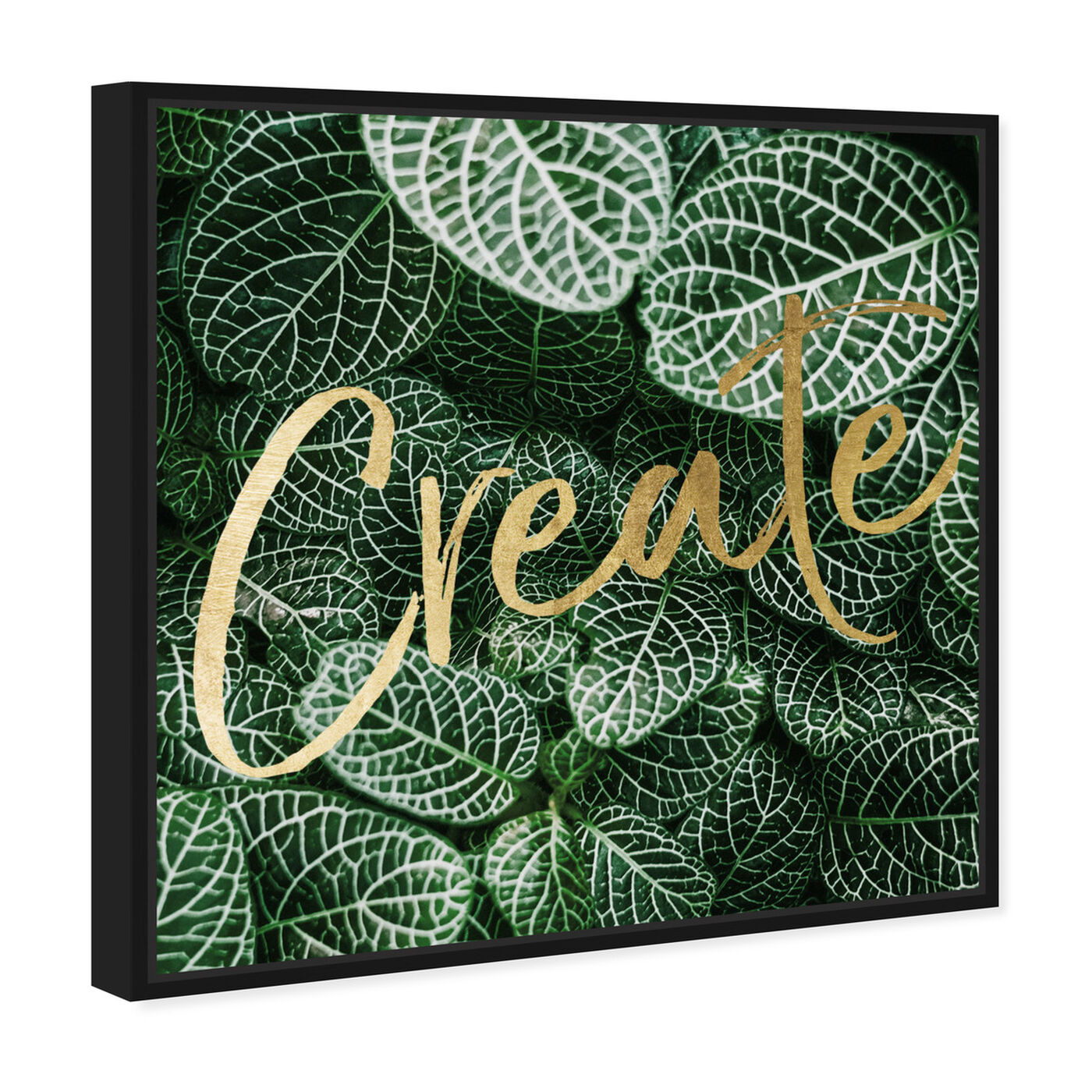 Angled view of Create Jungle featuring typography and quotes and motivational quotes and sayings art.