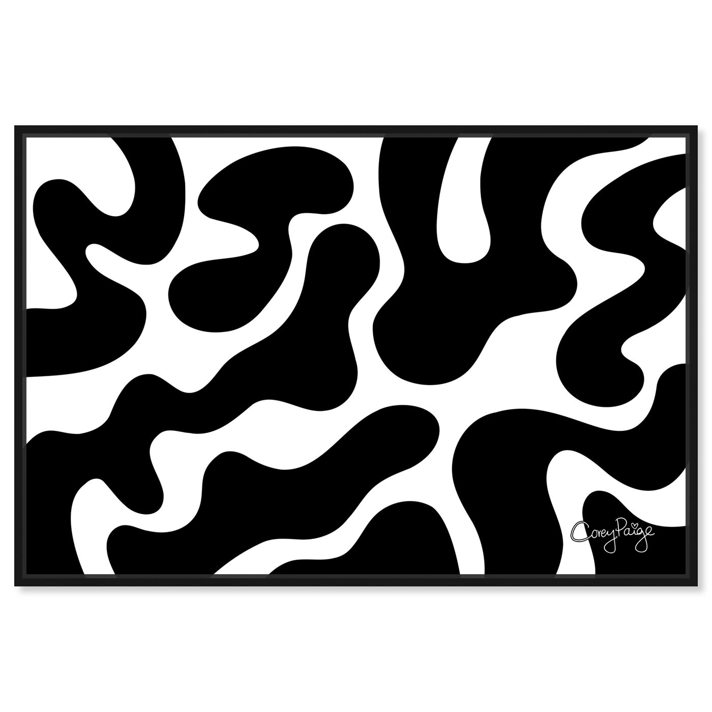 Front view of Corey Paige - Black and White Abstract I featuring abstract and shapes art.
