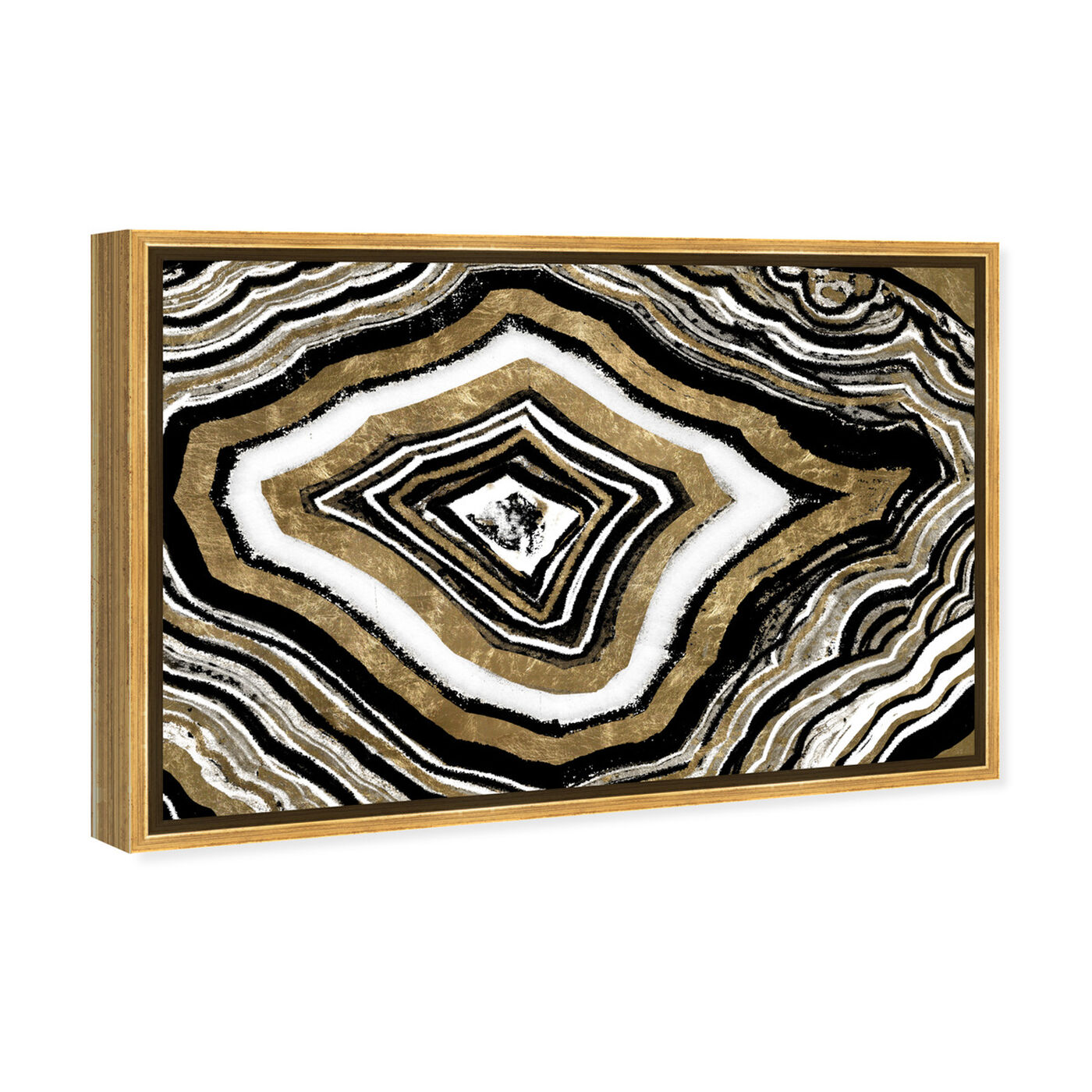 Angled view of Unalterable Geode featuring abstract and crystals art.
