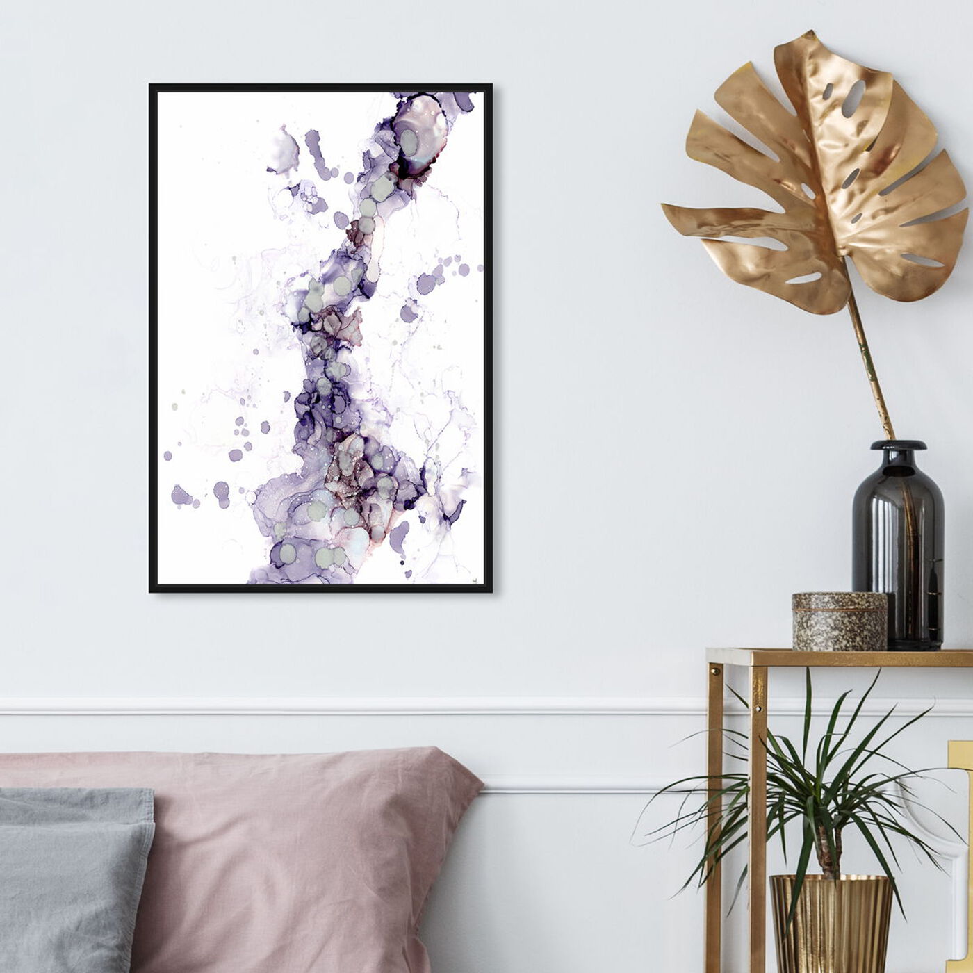 Hanging view of Jamie Blicher - Diana featuring abstract and watercolor art.