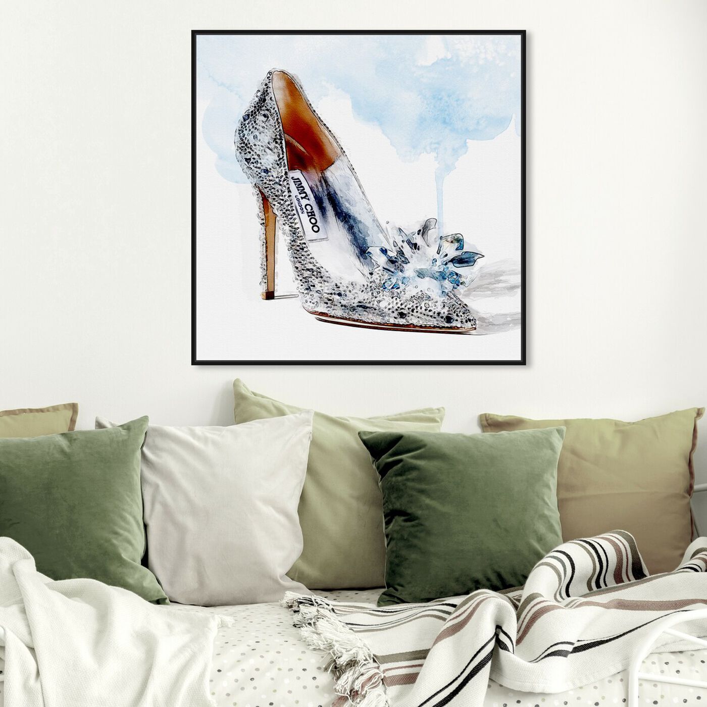 Hanging view of Crystal Shoe featuring fashion and glam and shoes art.