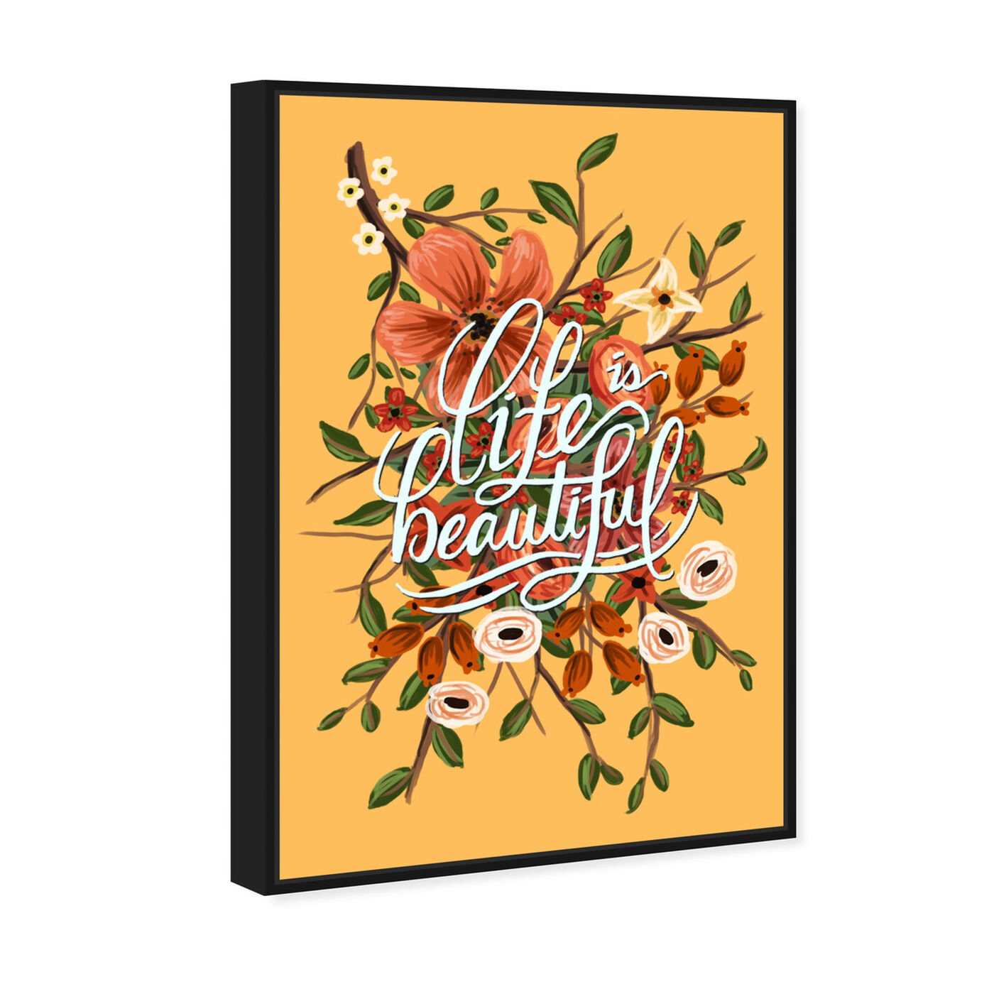 Angled view of Yellow Beautiful featuring typography and quotes and inspirational quotes and sayings art.