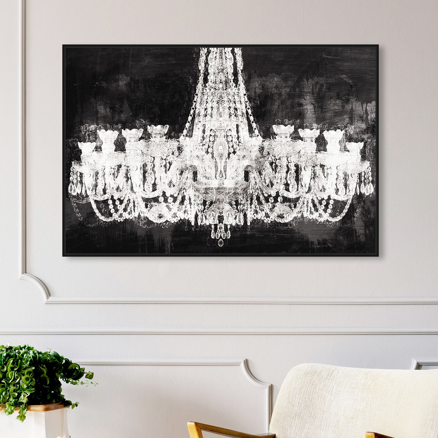 Hanging view of Decadent Soiree featuring fashion and glam and chandeliers art.