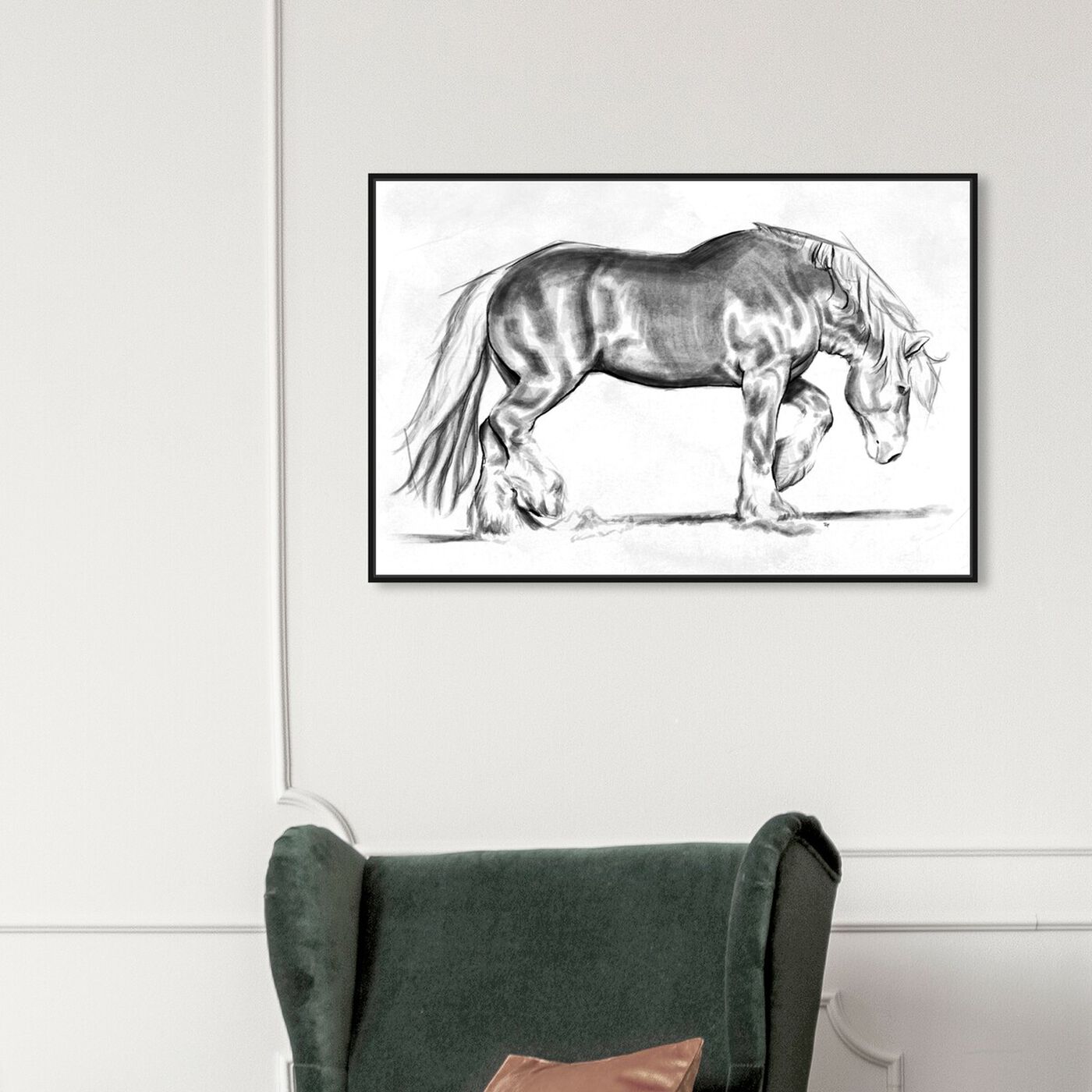 Hanging view of EQUUS I featuring animals and farm animals art.