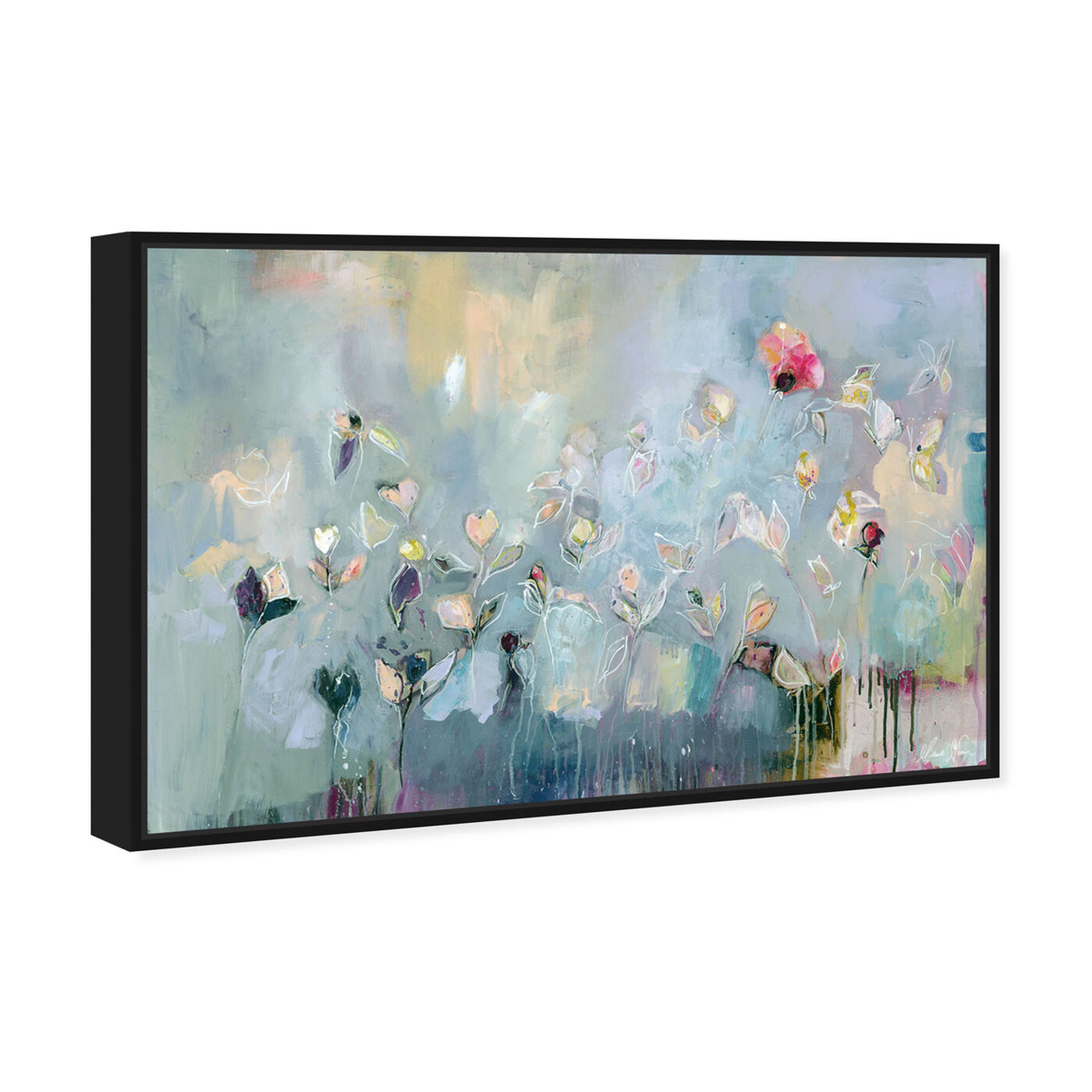Angled view of Michaela Nessim - Infinitely Divine featuring abstract and flowers art.