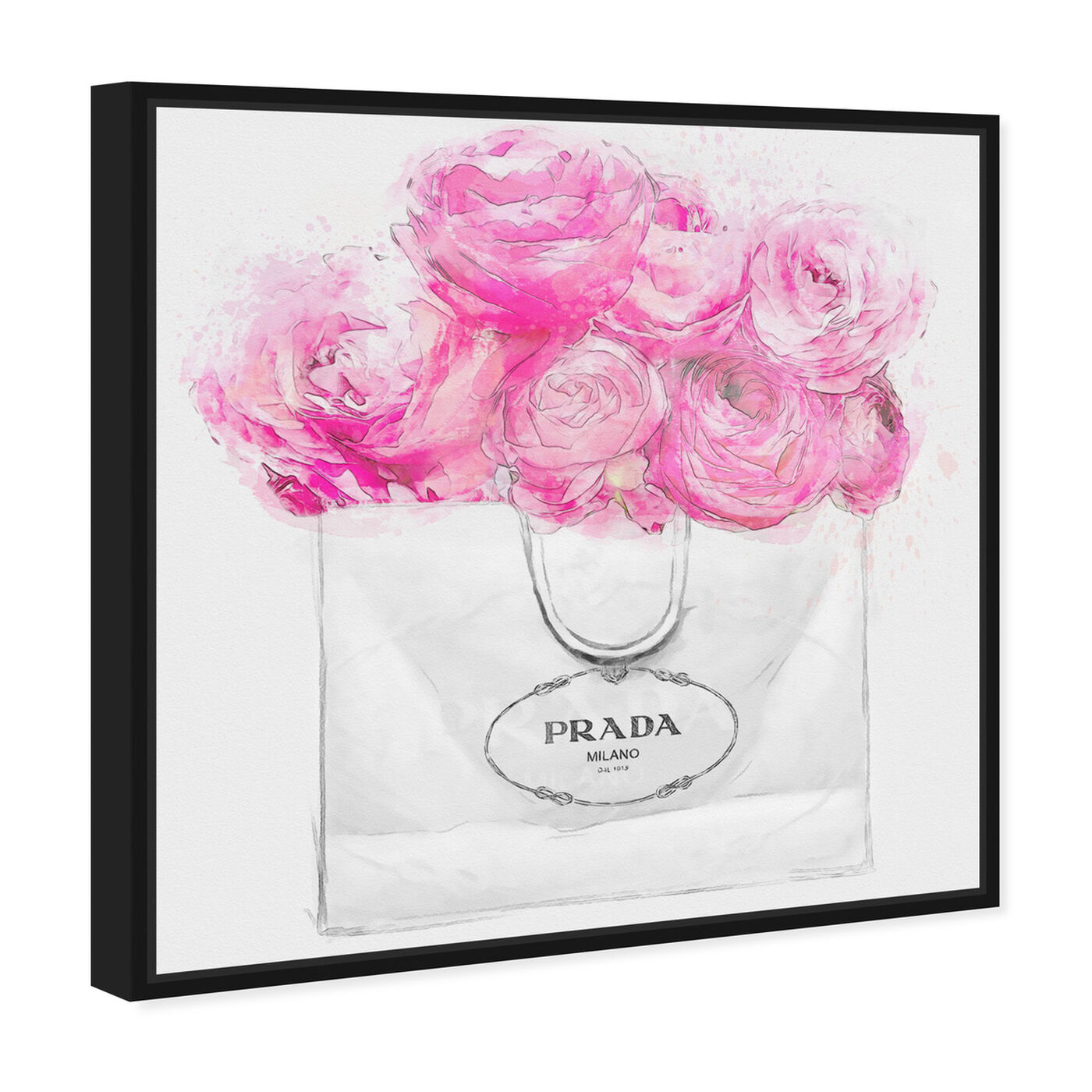 Angled view of Shopping for Peonies featuring floral and botanical and florals art.
