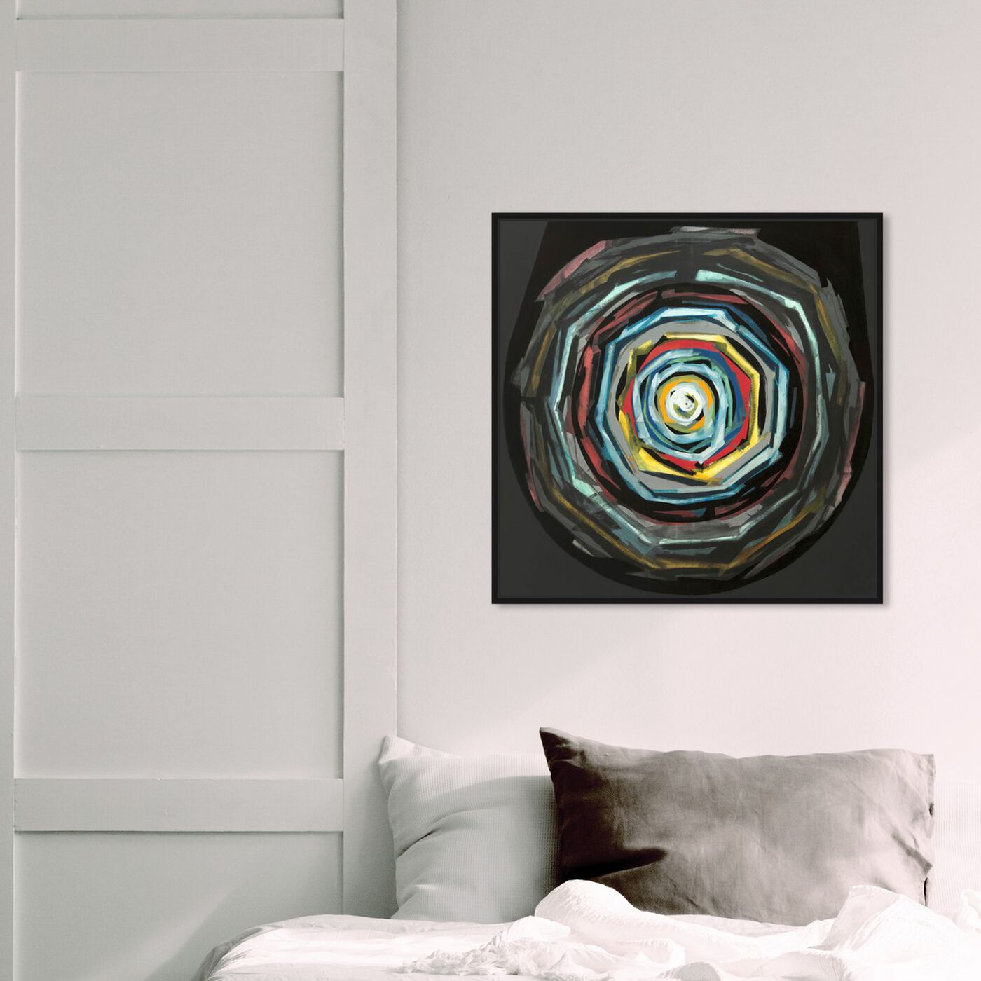 Hanging view of Sai - Pictis Spiralis II featuring abstract and paint art.