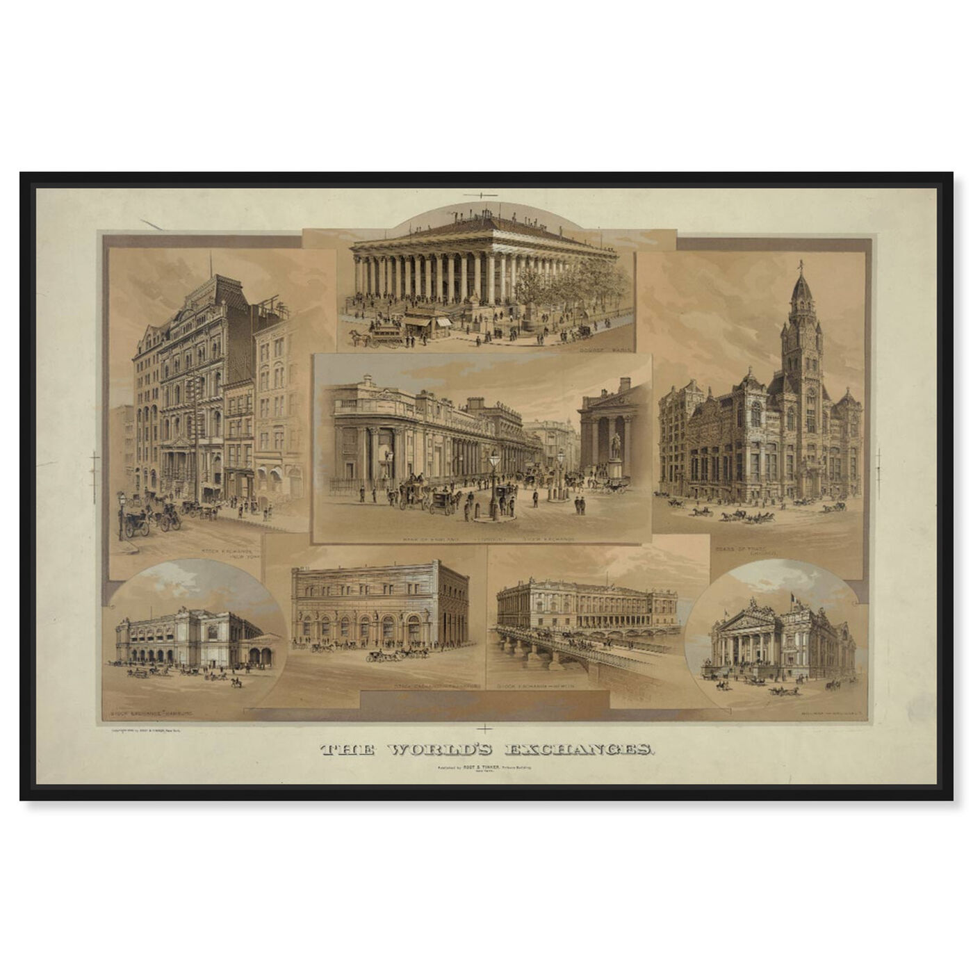 Front view of The World's Exchange 1886 featuring architecture and buildings and structures art.