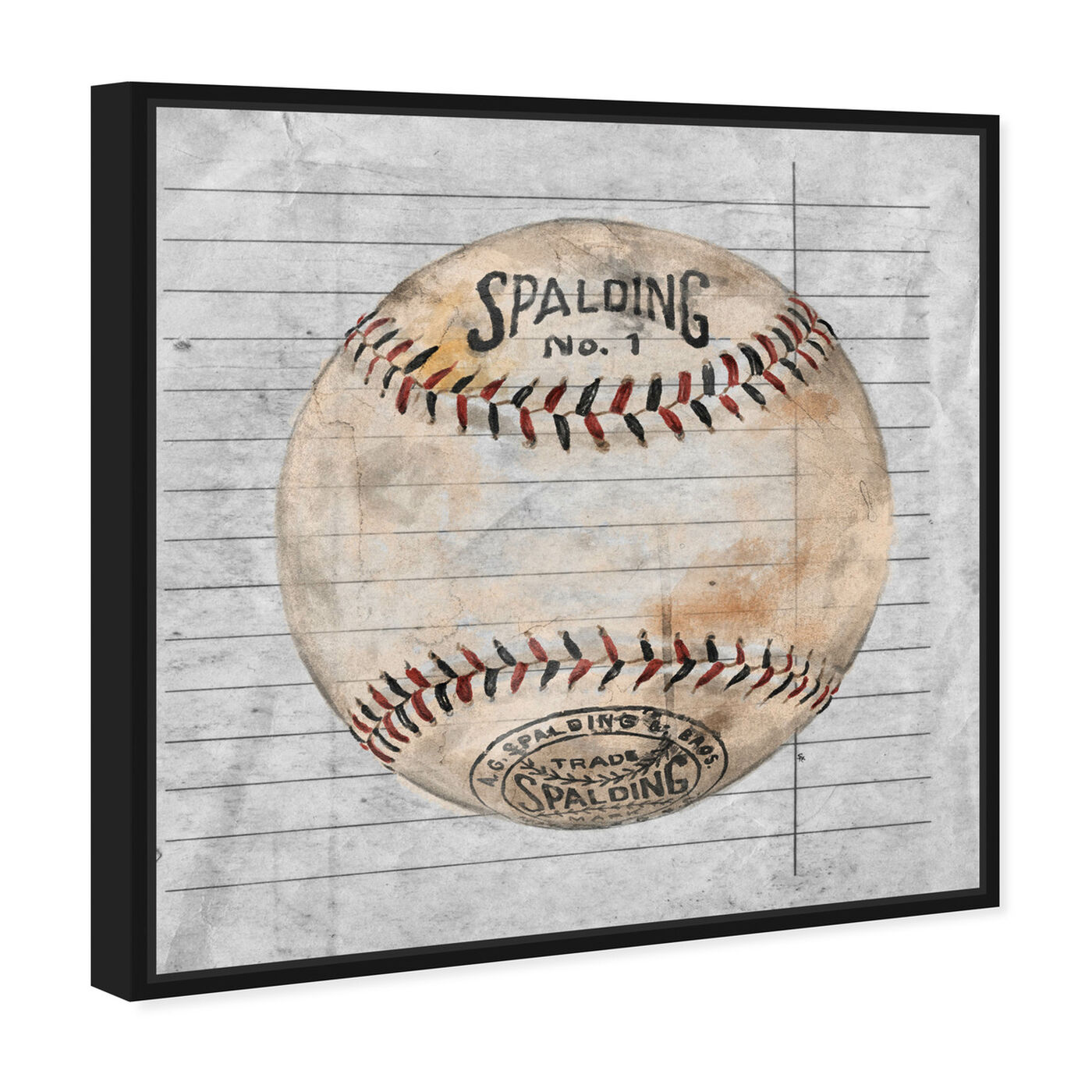 Angled view of Sphere featuring sports and teams and baseball art.