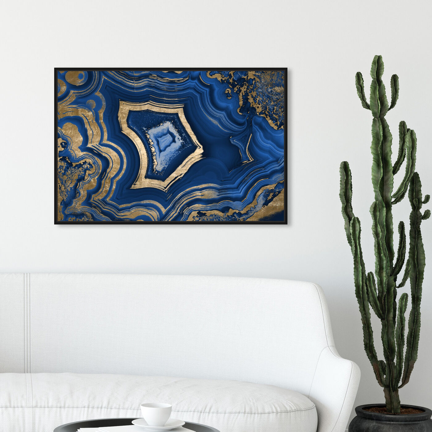 Hanging view of Blue Geode featuring abstract and crystals art.
