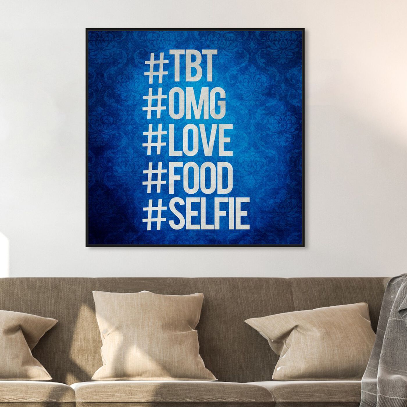 Hanging view of Hashtag Overload featuring typography and quotes and quotes and sayings art.