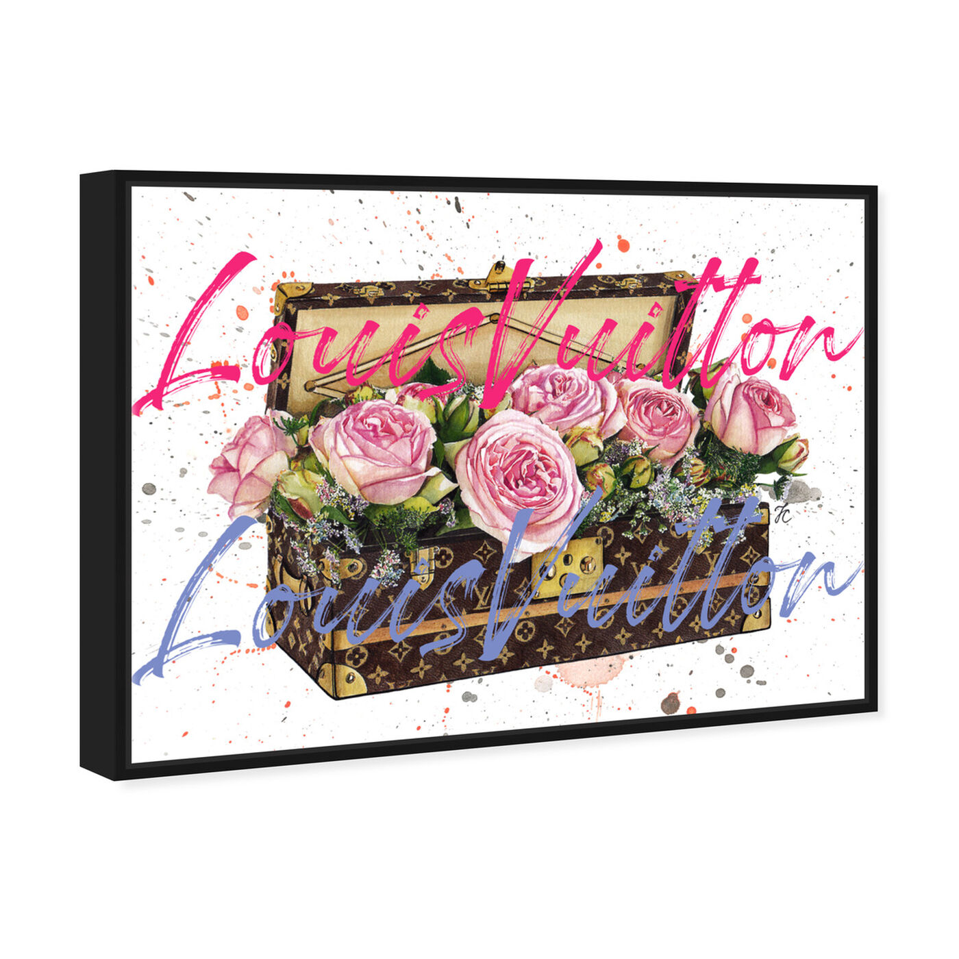 Angled view of Doll Memories - Trunk of Roses II featuring fashion and glam and travel essentials art.