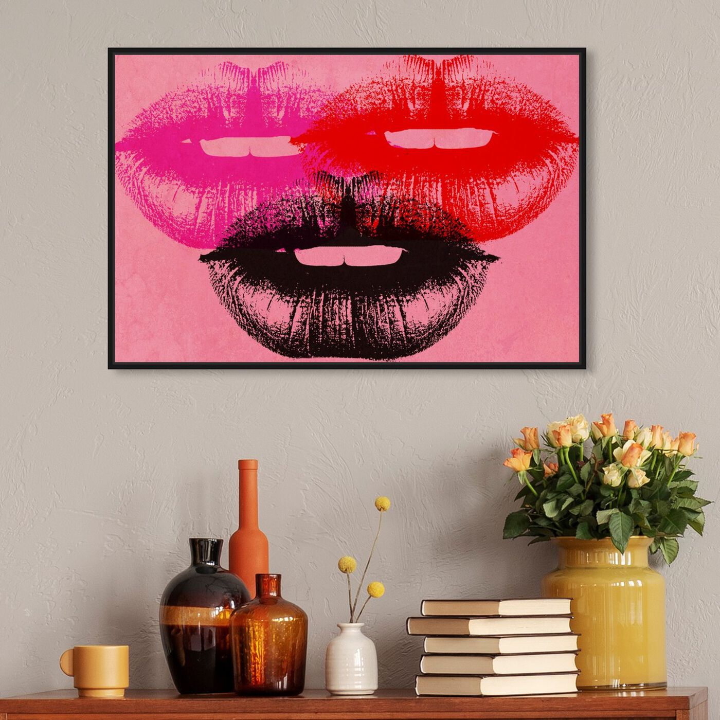 Hanging view of Pop Art Lips featuring fashion and glam and lips art.