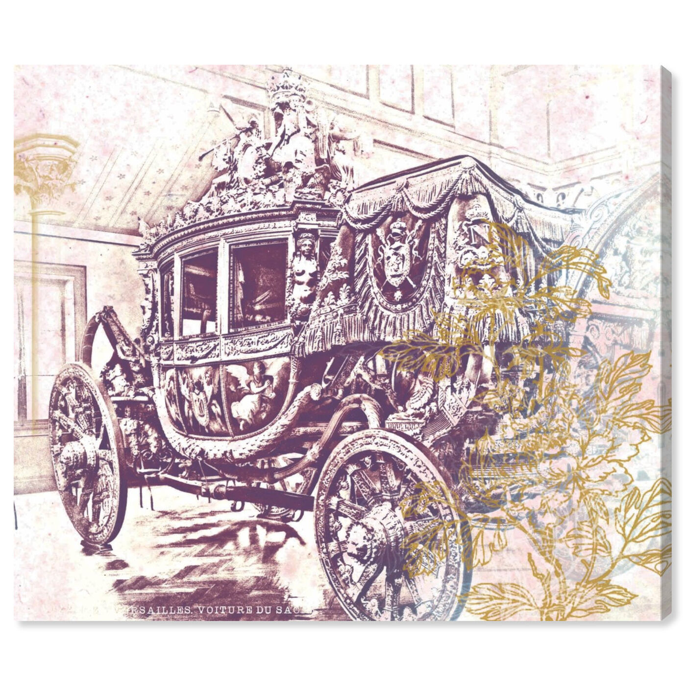 Front view of Charles X Carriage featuring classic and figurative and classic art.