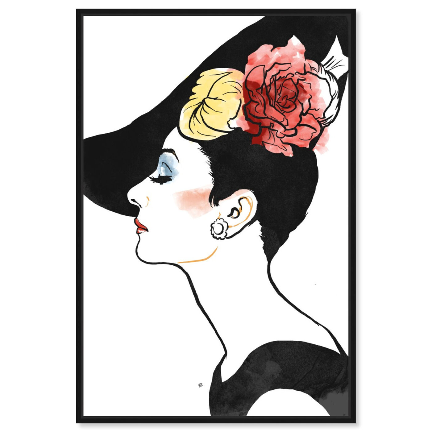 Front view of Hats and Glam featuring fashion and glam and portraits art.