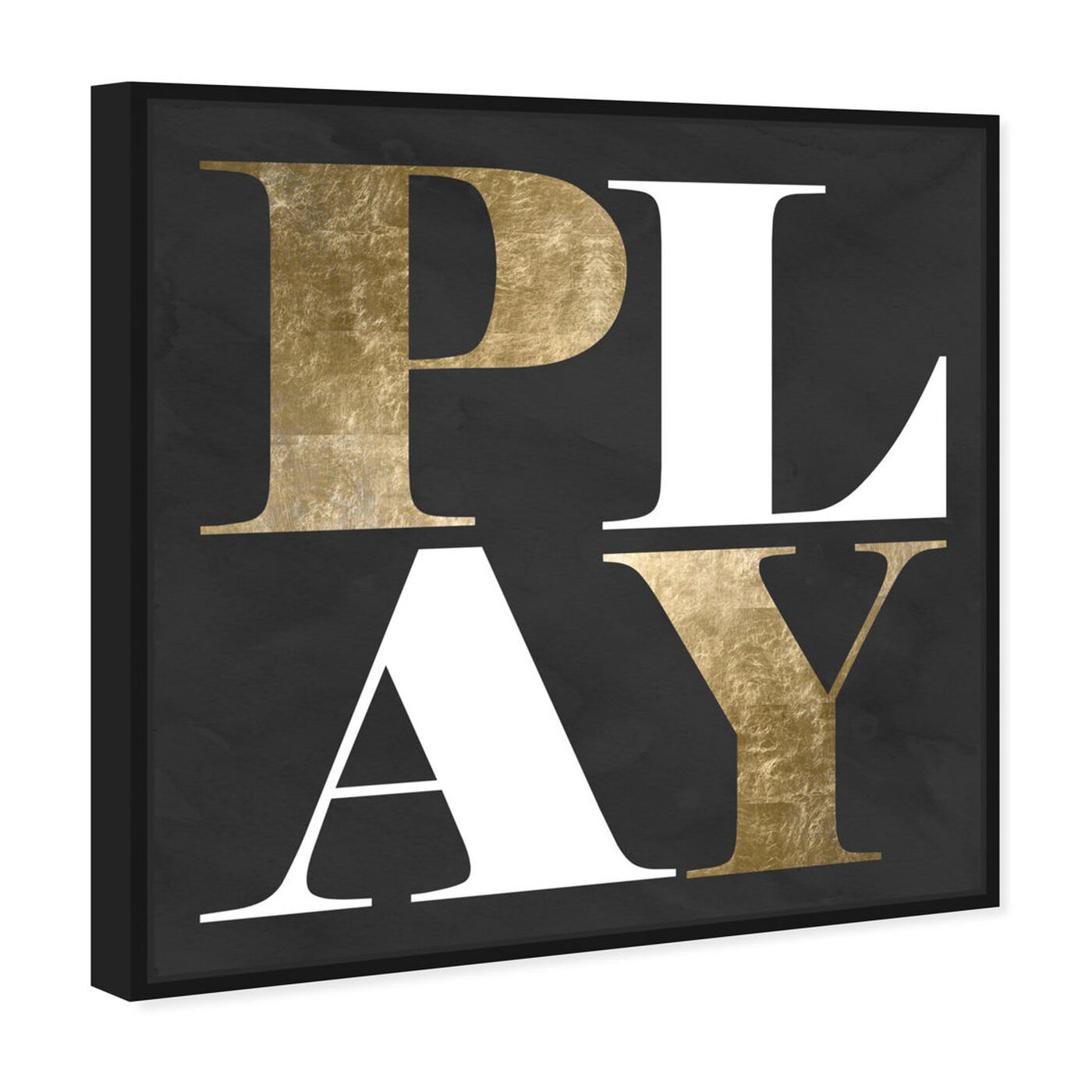 Angled view of Play Hard featuring typography and quotes and motivational quotes and sayings art.