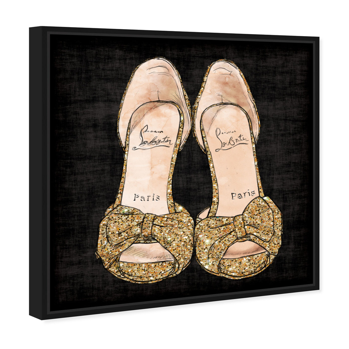 Angled view of NYE Stilettos featuring fashion and glam and shoes art.
