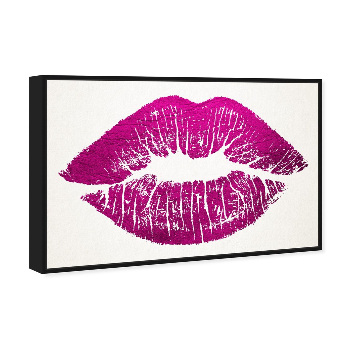 Angled view of Solid Kiss PINK featuring fashion and glam and lips art.