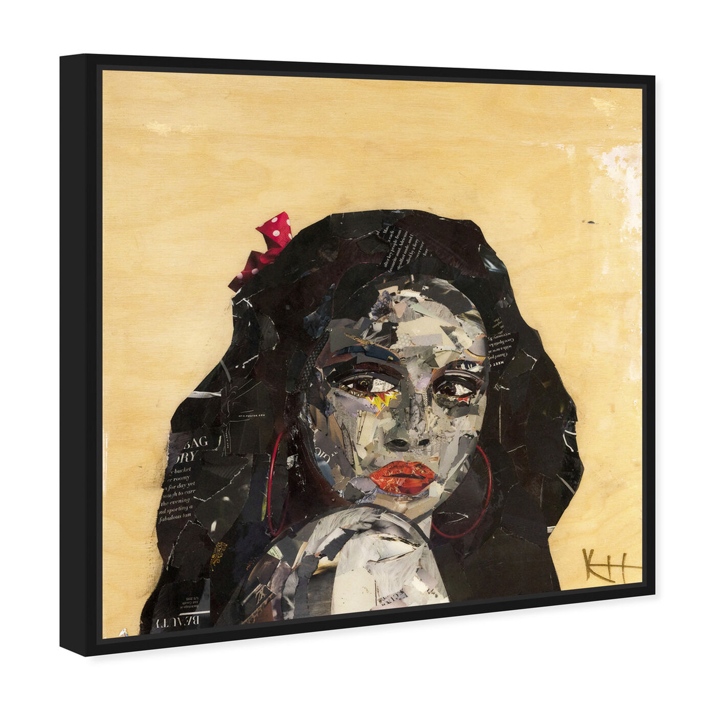Angled view of Katy Hirschfeld - Beauty with a Bow featuring people and portraits and portraits art.